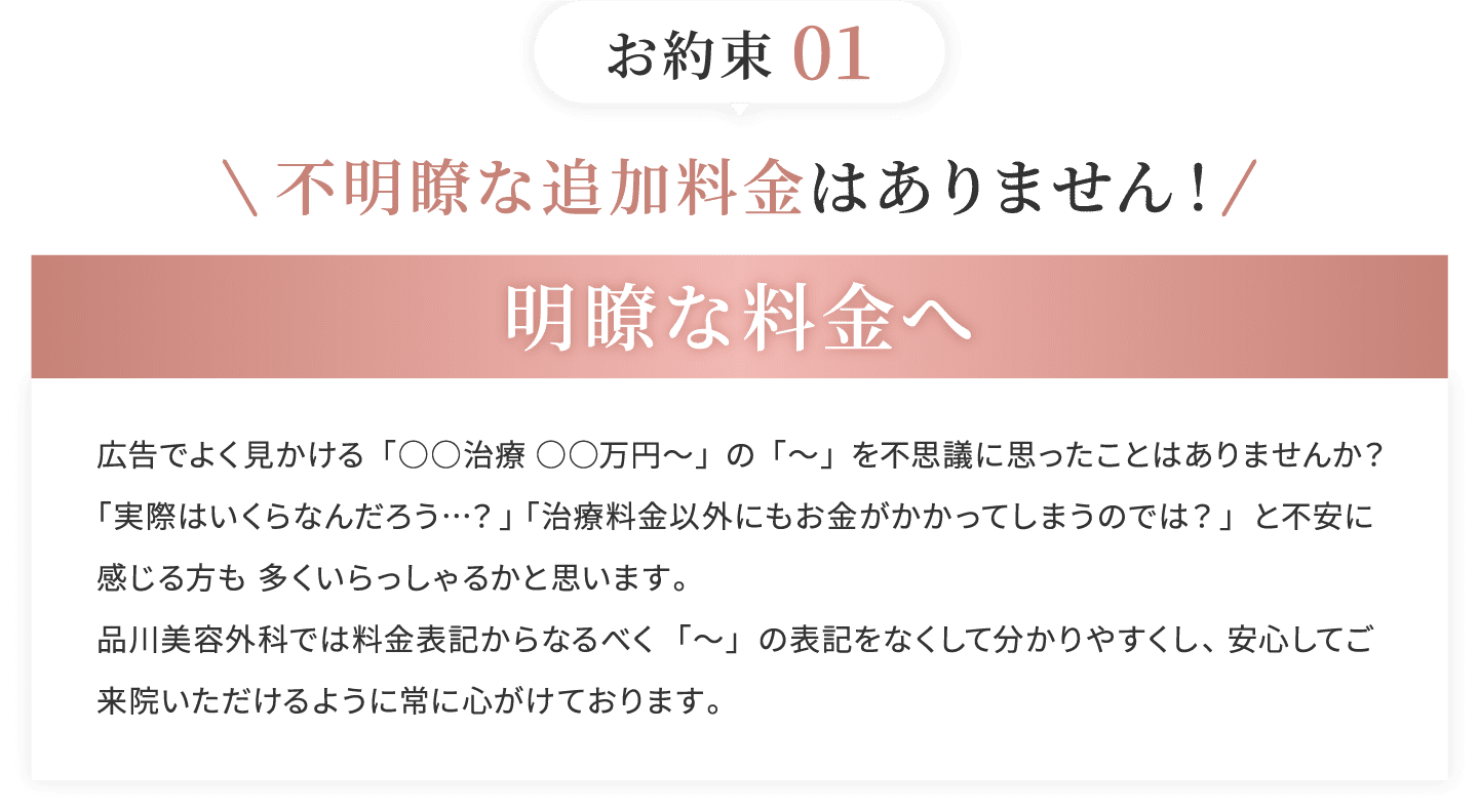 明瞭な料金へ